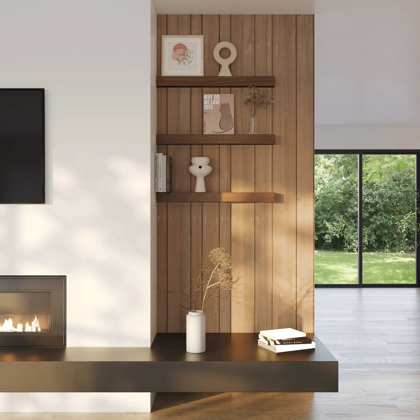 Real Wood Floating Kitchen Shelves by Dogberrycollections