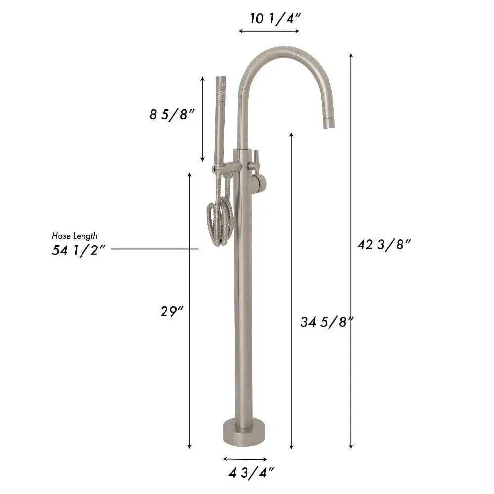 ZLINE Emerald Bay Bath Tub Filler in Brushed Nickel EMBY-BTF-BN by Farmhouse Kitchen and Bath