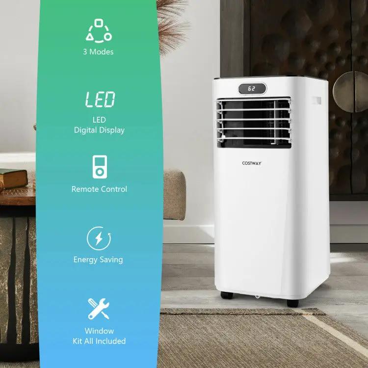 8000BTU 3-in-1 Portable Air Conditioner with Remote Control by DirectDeals