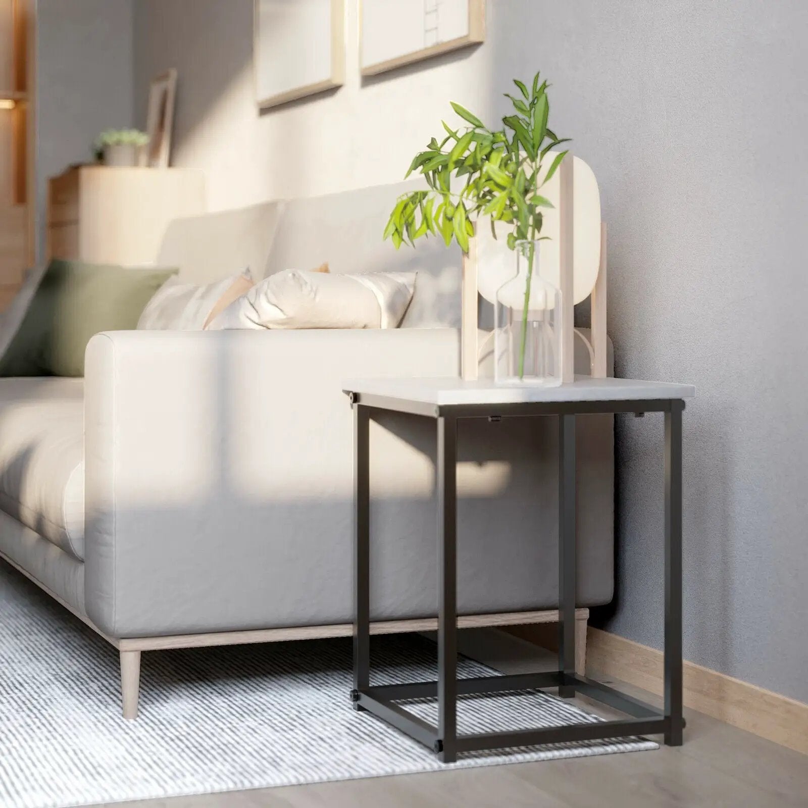 3-Piece Modern Faux Marble Coffee Table Set for Living Room by DirectDeals
