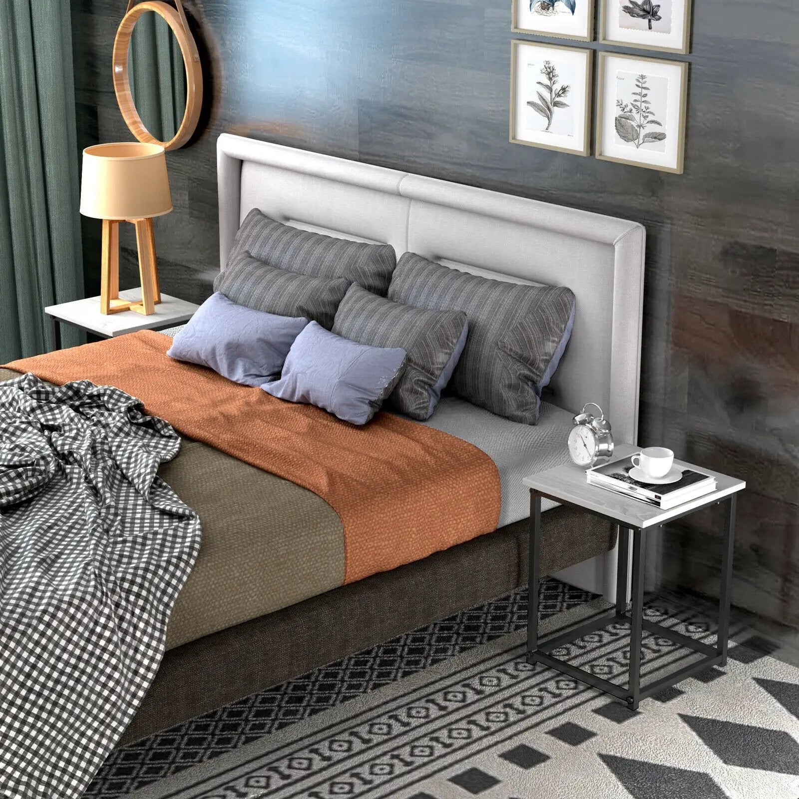 3-Piece Modern Faux Marble Coffee Table Set for Living Room by DirectDeals