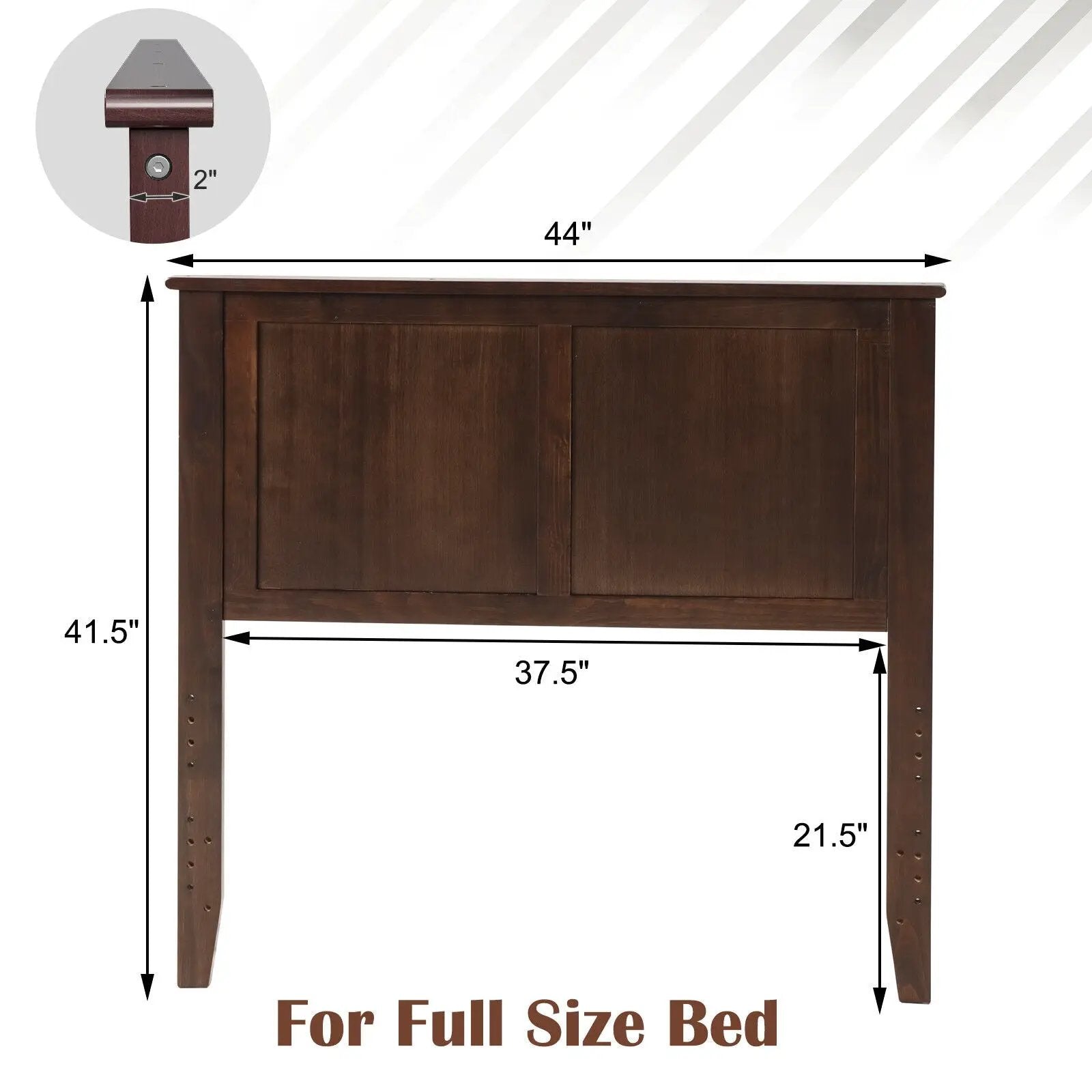 Solid Wood Flat Panel Headboard for Twin-size Bed by DirectDeals