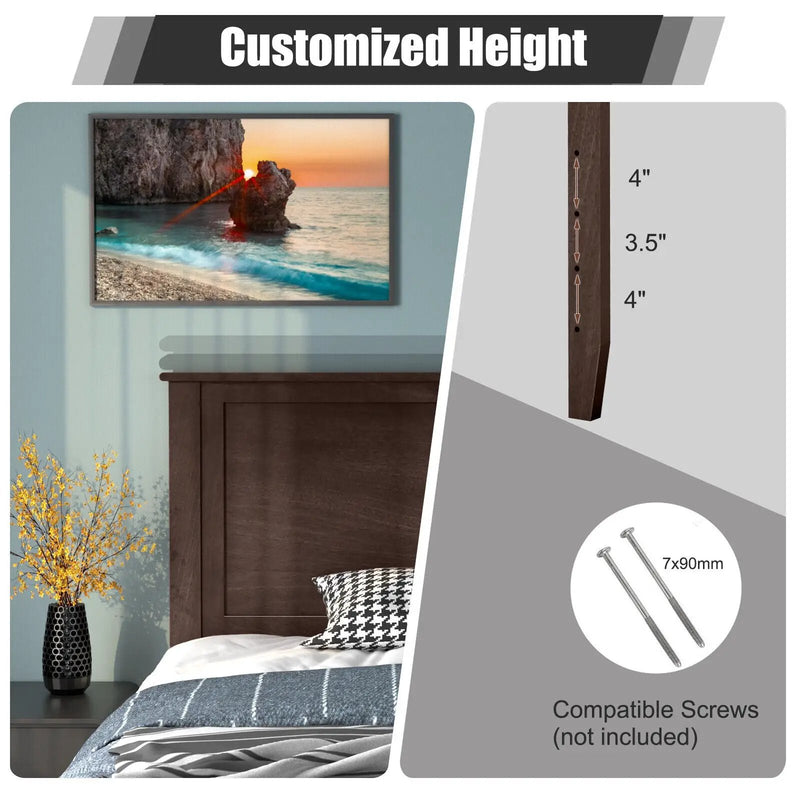 Solid Wood Flat Panel Headboard for Twin-size Bed by DirectDeals