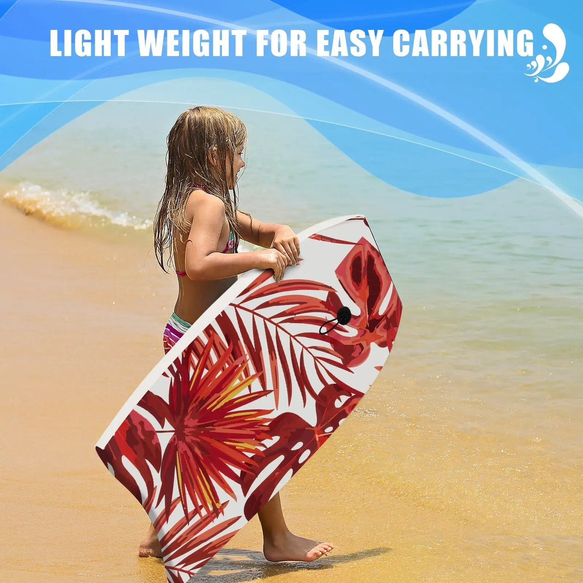 37 Inch Lightweight Surfboard With Fin EPS Core for Kids and Adults by DirectDeals