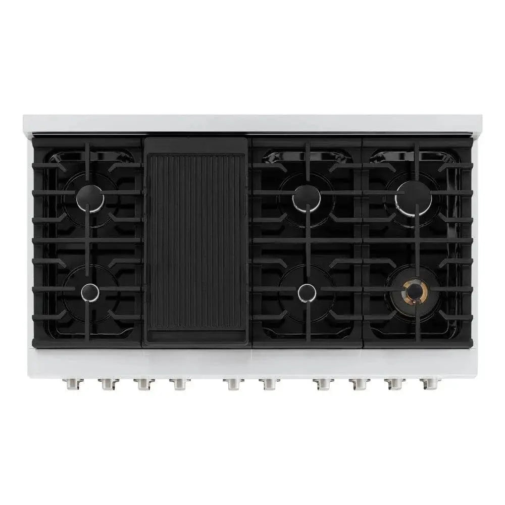 ZLINE 48" Gas Range, Convection Gas Oven, Stainless Steel,Matte Black SGR-BLM-48 by Farmhouse Kitchen and Bath