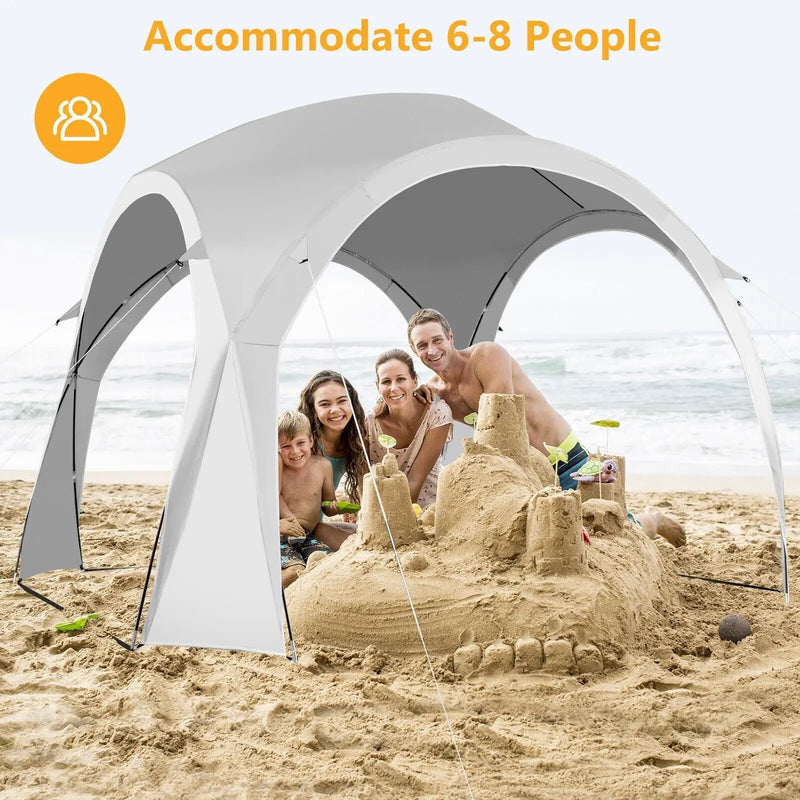 11 x 11 Feet Patio Sun Shade Shelter Canopy Tent Portable UPF 50+ Outdoor Beach-White by DirectDeals
