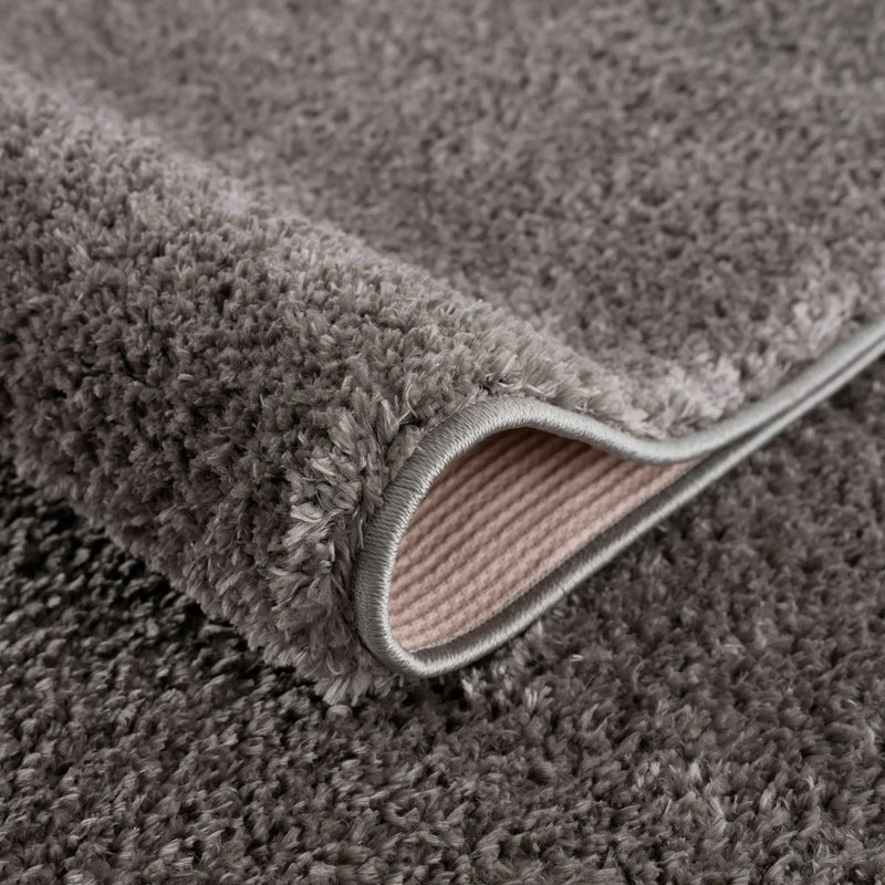 Judy Solid Dark Gray Washable Shag Rug - Clearance by Boutique Rugs