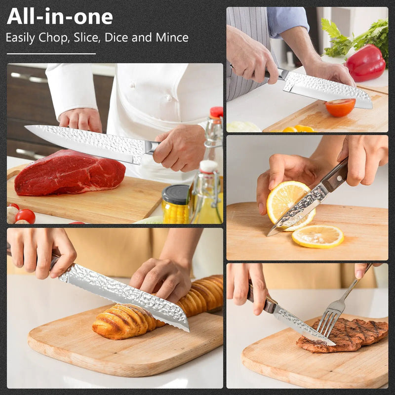 15 Pieces Stainless Steel Knife Set with Ergonomic Handle by DirectDeals