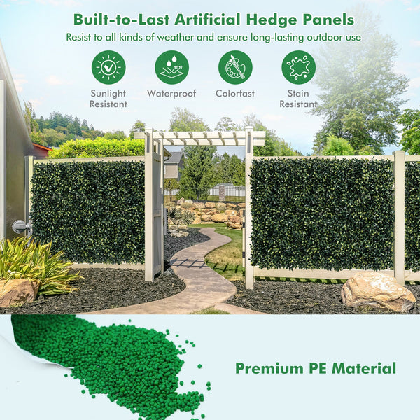 12 Pieces Artificial Peanut Leaf Hedges Panels, photo 2 of 8
