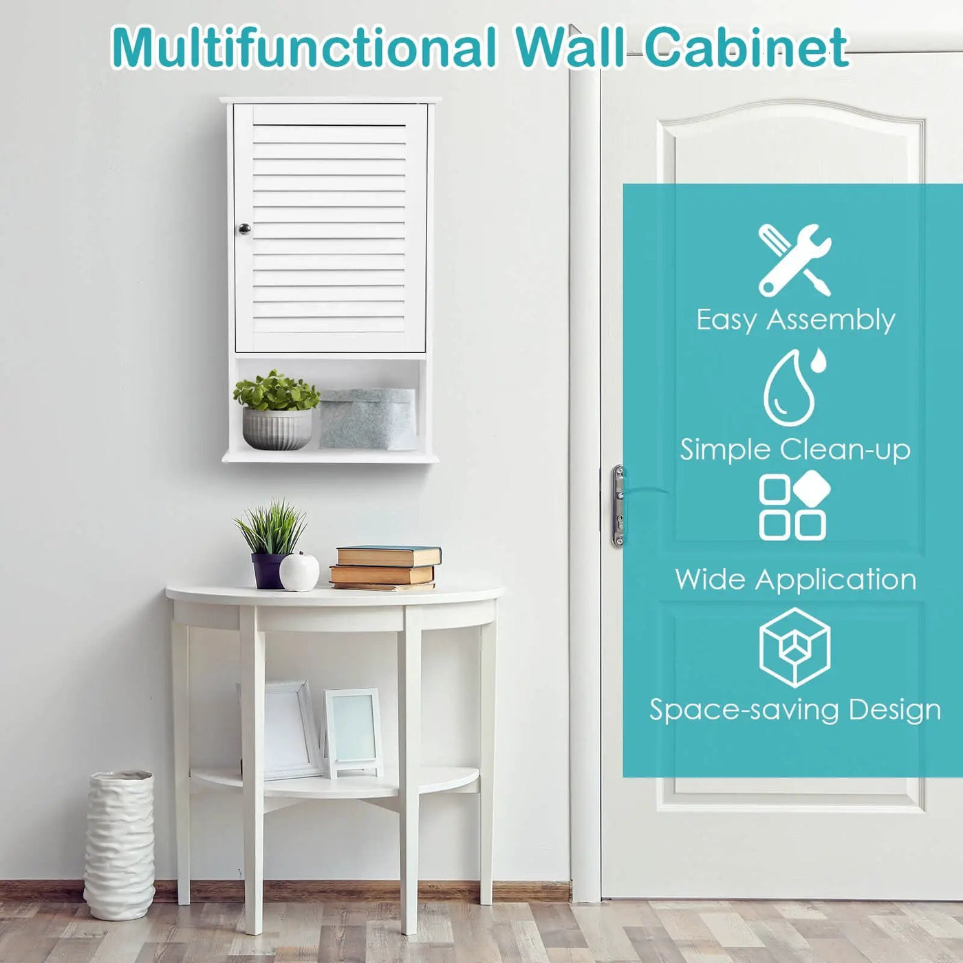 27.5 Inch H Wall Hanging Bathroom Storage Cabinet by DirectDeals