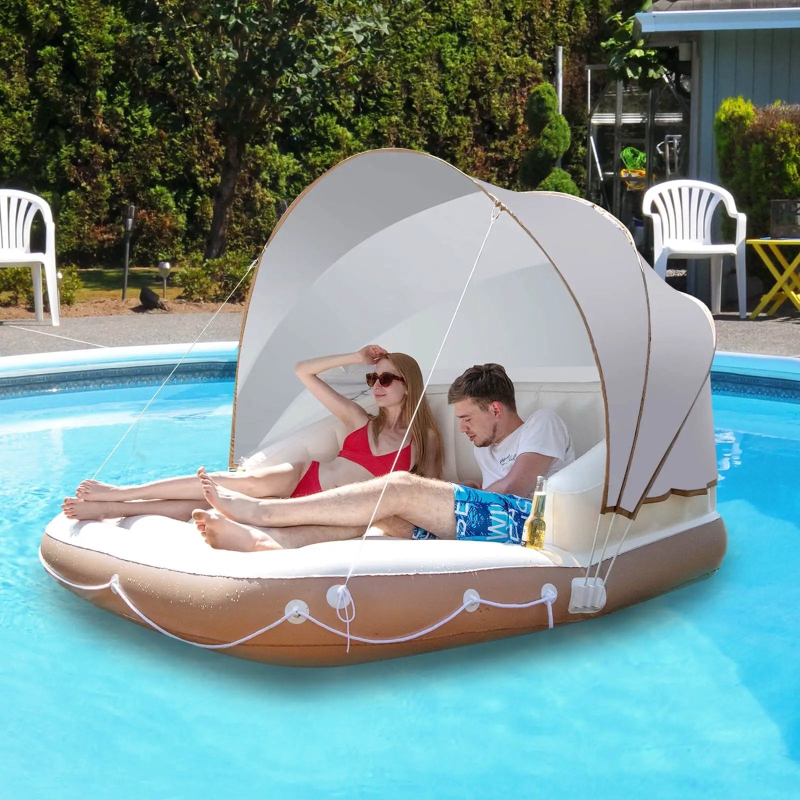 Inflatable Pool Float Lounge Swimming Raft by DirectDeals