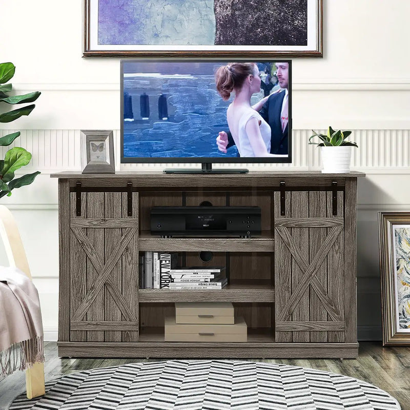 Sliding Barn TV Stand Console Table by DirectDeals