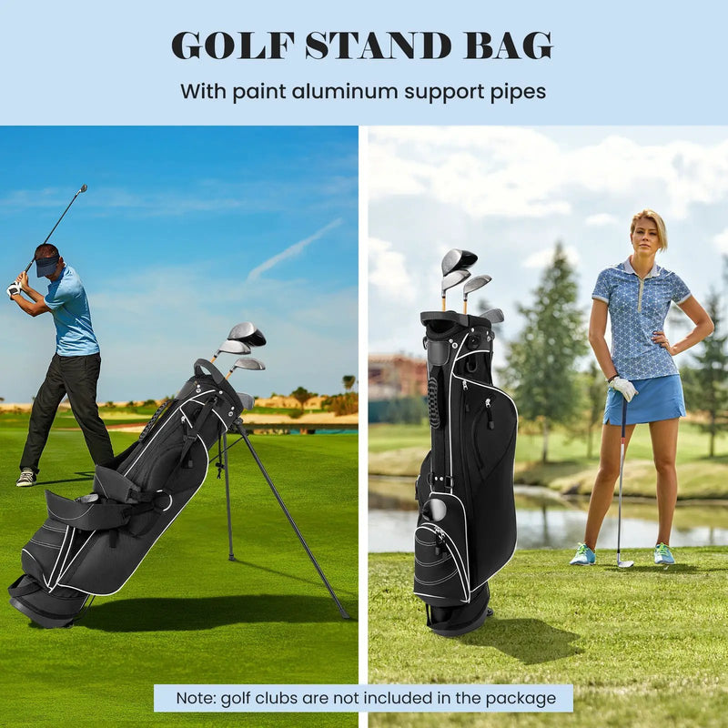 Golf Stand Cart Bag with 4 Way Divider Carry Organizer Pockets by DirectDeals