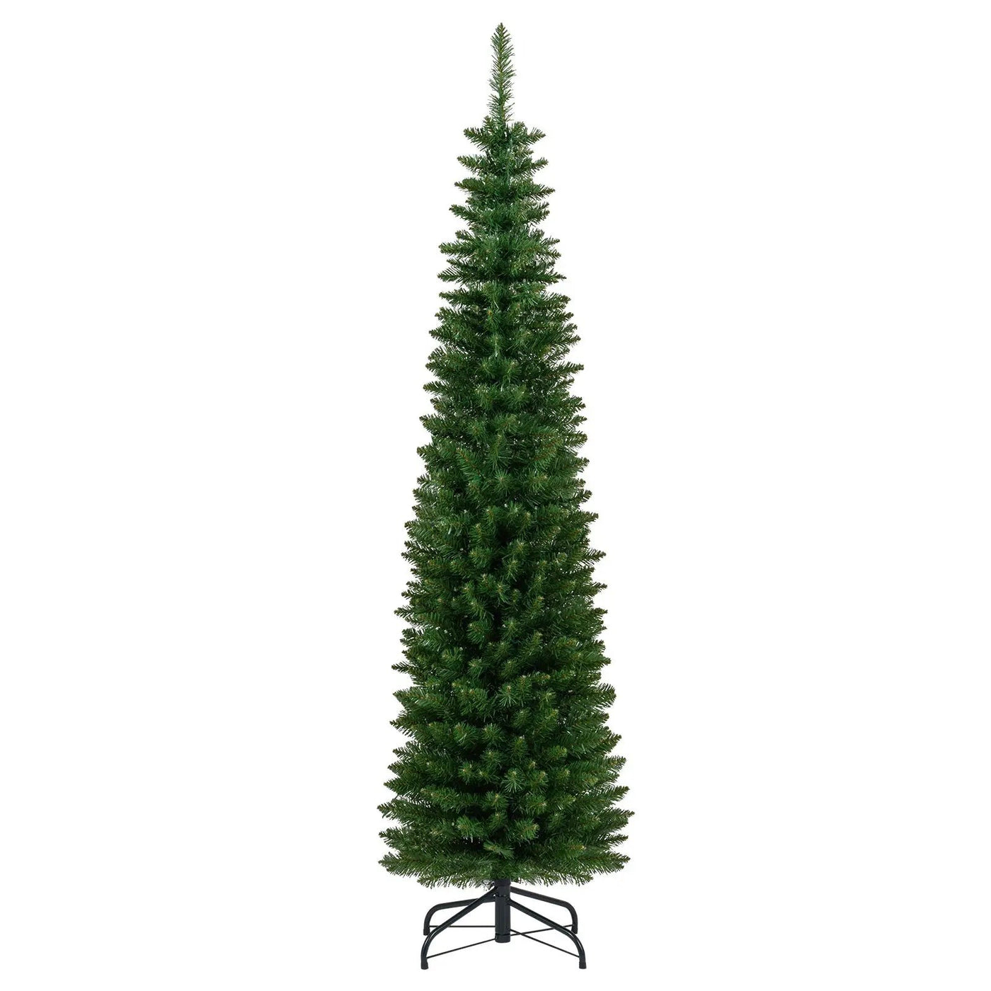 5/6/7/8/9 Feet Pre-lit Pencil Artificial Christmas Tree with 150/180/200//300/400 Warm White LED Lights by DirectDeals