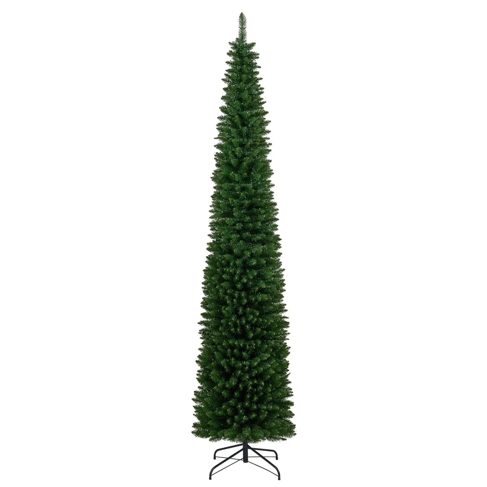 5/6/7/8/9 Feet Pre-lit Pencil Artificial Christmas Tree with 150/180/200//300/400 Warm White LED Lights by DirectDeals