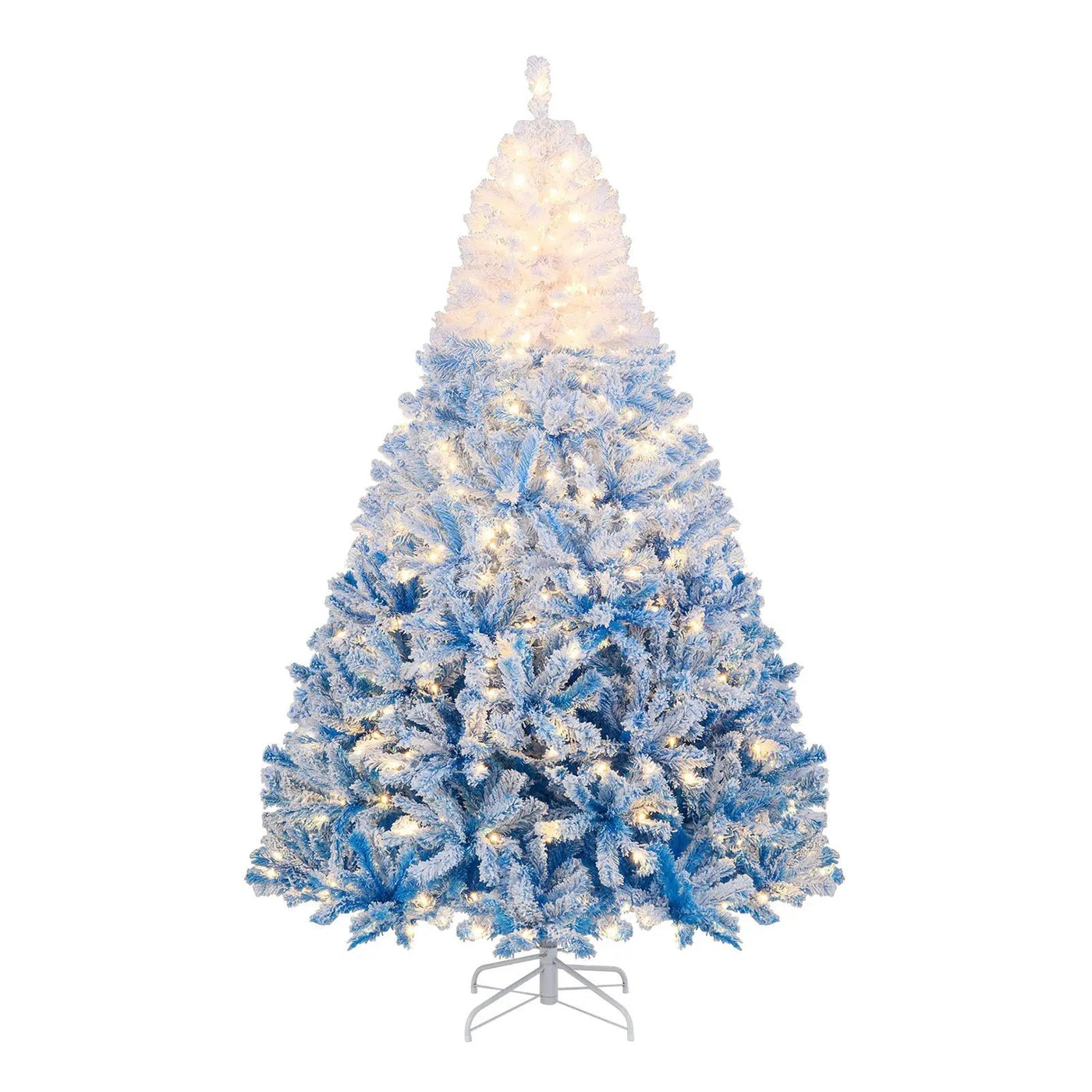 5/6/7/8 FT Artificial Christmas Tree with Warm White LED Lights and 8 Modes by DirectDeals