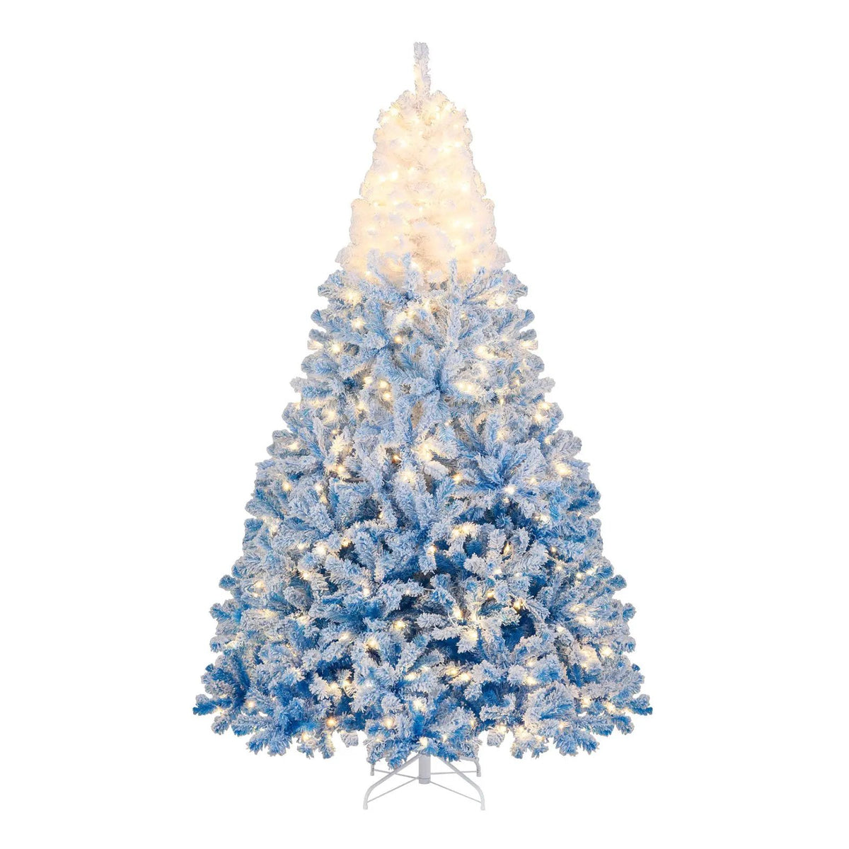5/6/7/8 FT Artificial Christmas Tree with Warm White LED Lights and 8 Modes by DirectDeals
