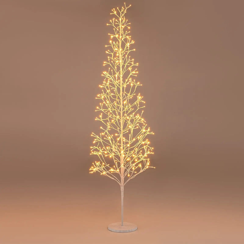 5/6/7 FT Lighted Birch Tree Pre-lit Twig Tree with 240/320/456 Warm White Light LED Lights by DirectDeals
