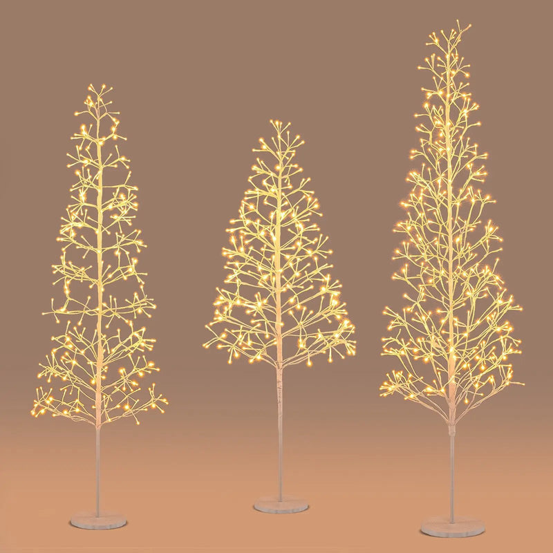 5/6/7 FT Lighted Birch Tree Pre-lit Twig Tree with 240/320/456 Warm White Light LED Lights by DirectDeals