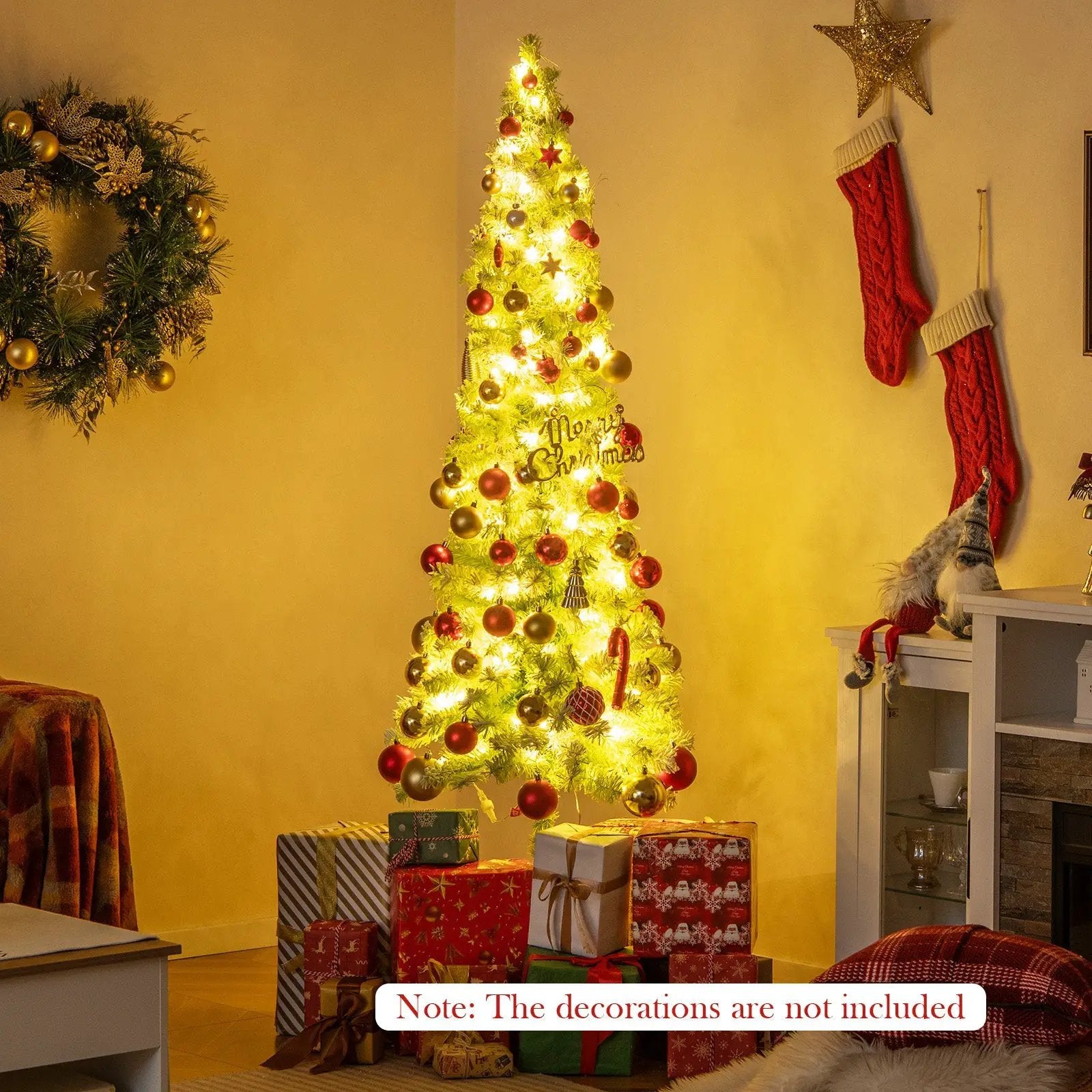 5/6/7 FT Whimsical Christmas Tree with Bendable Top and 216/290/366 Branch by DirectDeals