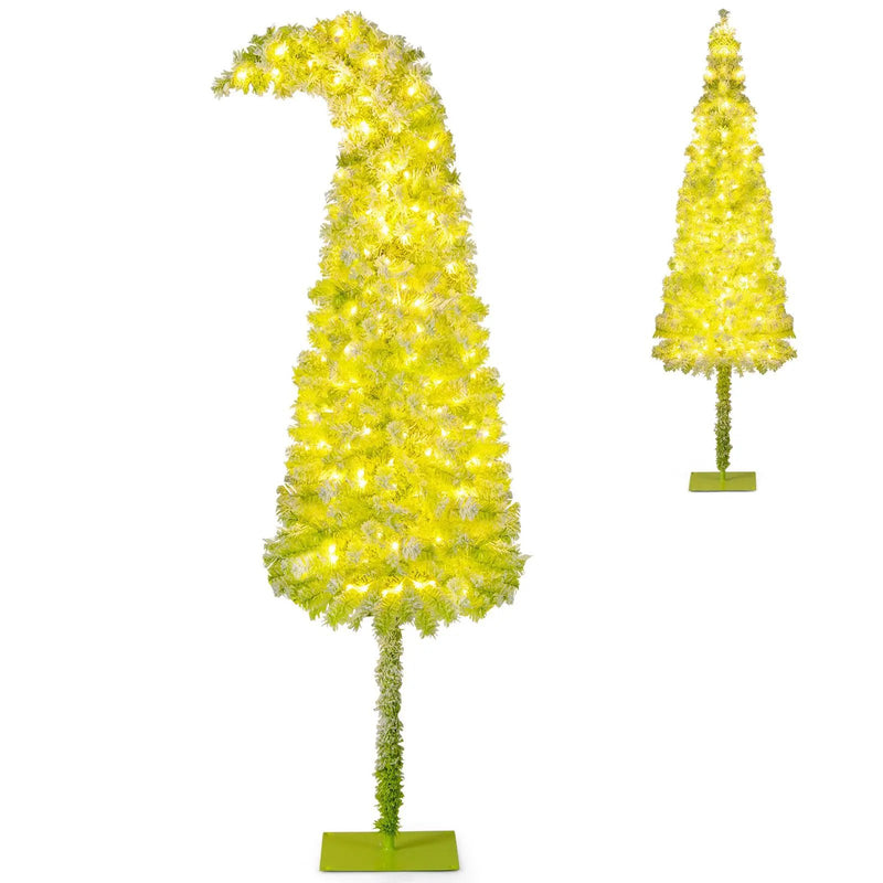 5/6/7 FT Whimsical Christmas Tree with Bendable Top and 216/290/366 Branch by DirectDeals