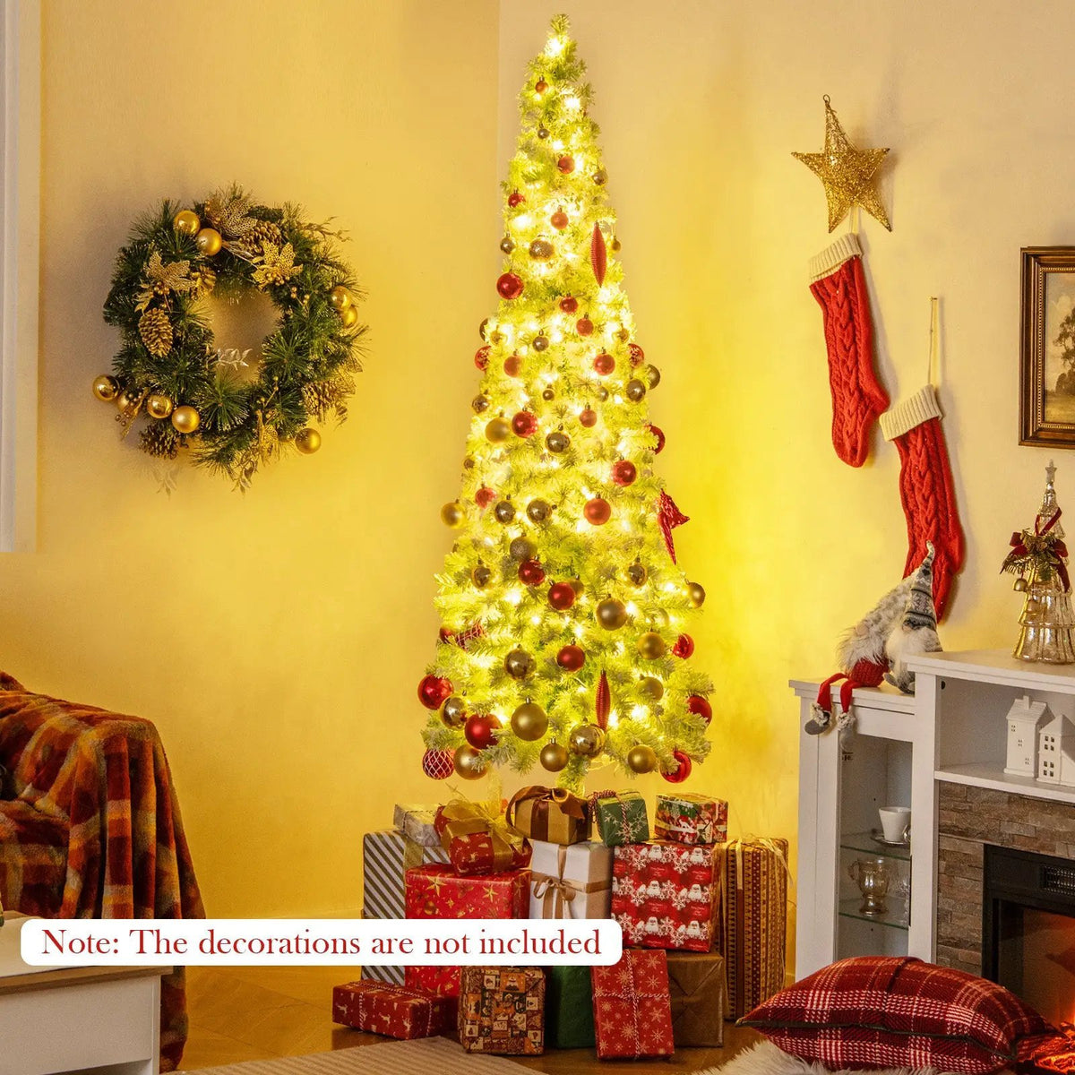 5/6/7 FT Whimsical Christmas Tree with Bendable Top and 216/290/366 Branch by DirectDeals