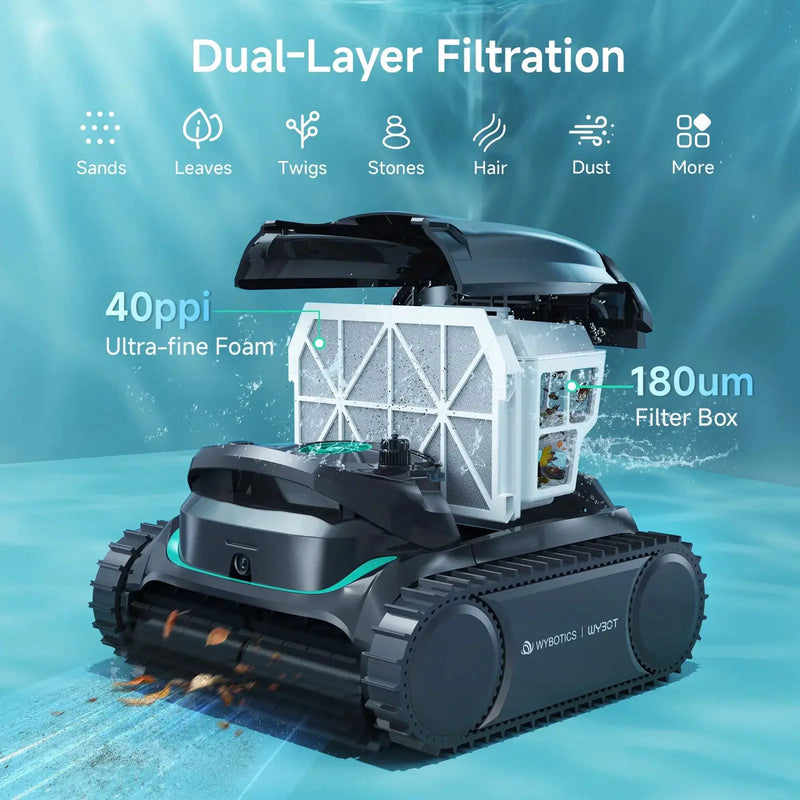 WYBOT M2 Vision Tech High-End Cordless Robotic Pool Cleaner by WYBOT