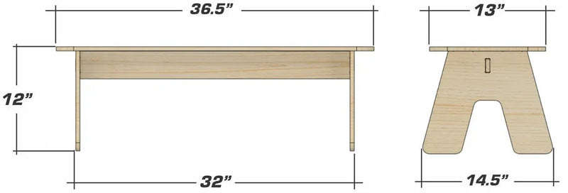 MASON- Toddler Bench by Bush Acres