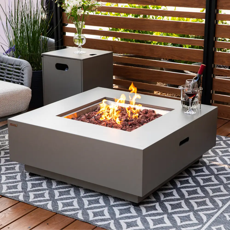 Propane Fire Pit Table Outdoor 50,000 BTU Firepits for Outside CSA Certified by EnvelorHome