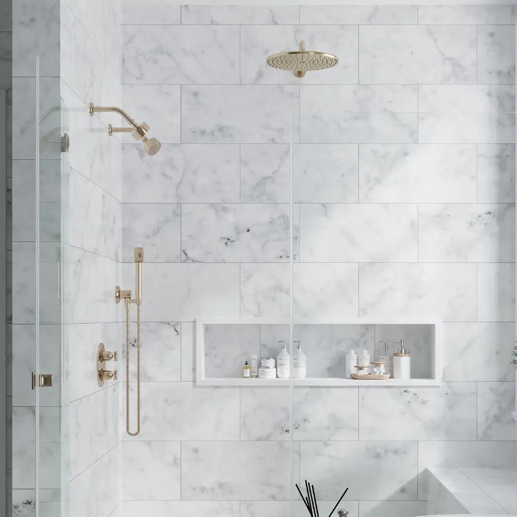 White 12x24 Honed Field Bianco Carrara Marble Tile (5 pack, 10 sq ft/case) by Apollo Tile