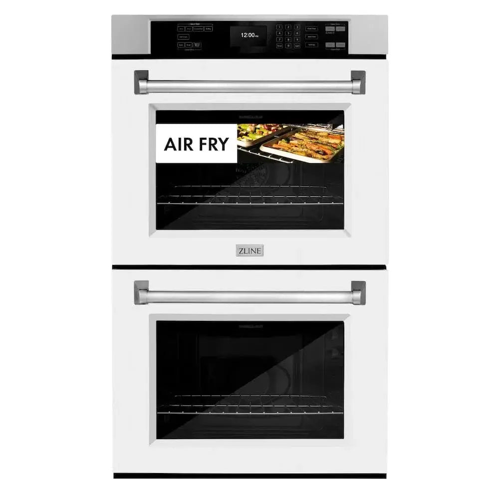 ZLINE 30"Professional True Convection Double Wall Oven, Air Fry, Self Clean, White Mattel WAD-WM-30 by Farmhouse Kitchen and Bath