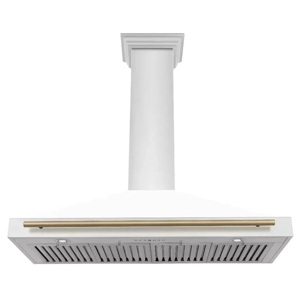 ZLINE 48" Autograph Stainless Wall Range Hood KB4STZ-WM48-G by Farmhouse Kitchen and Bath