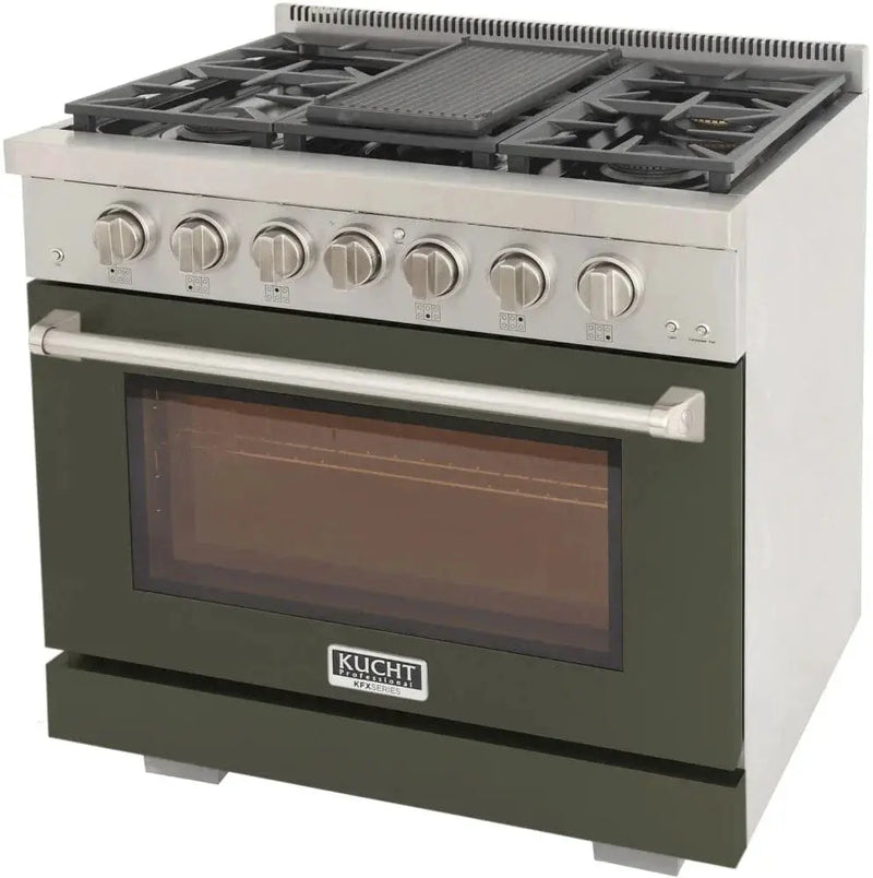 Kucht 36" Freestanding Professional Gas Range KFX3600X-G by Farmhouse Kitchen and Bath
