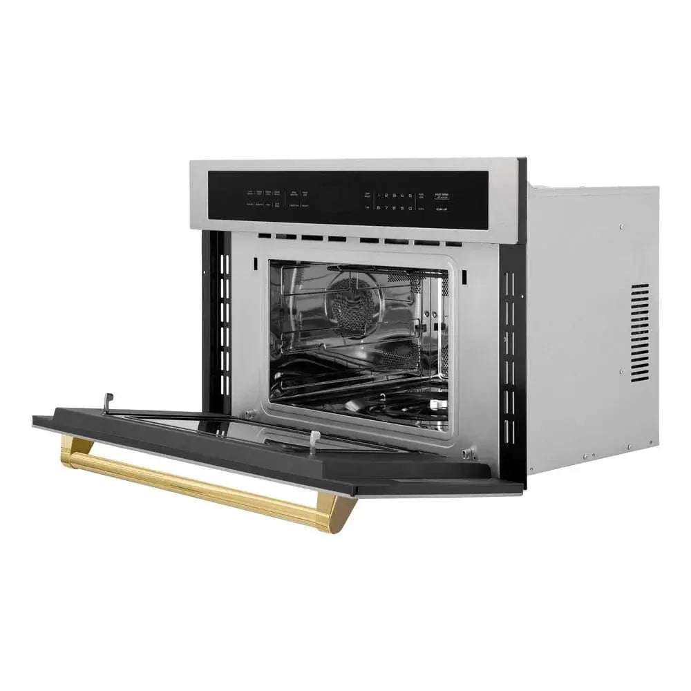 ZLINE 30” Convection Microwave, Stainless Steel, Gold MWOZ-30-SS-G by Farmhouse Kitchen and Bath