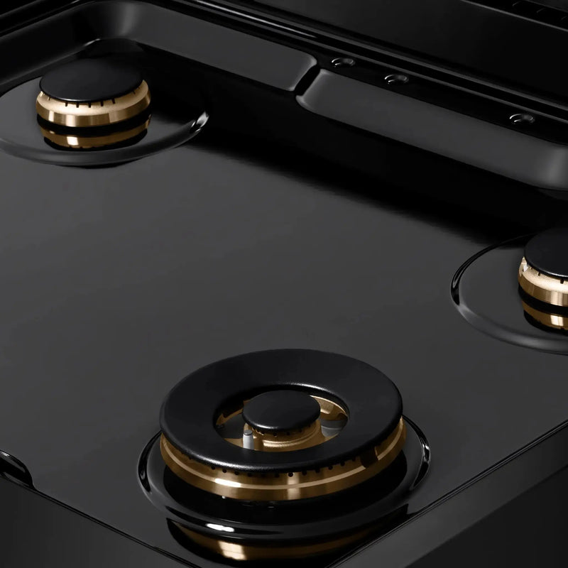ZLINE 30" Paramount Gas Rangetop Black Stainless Steel Champagne Bronze SRTBZ-30-CB by Farmhouse Kitchen and Bath