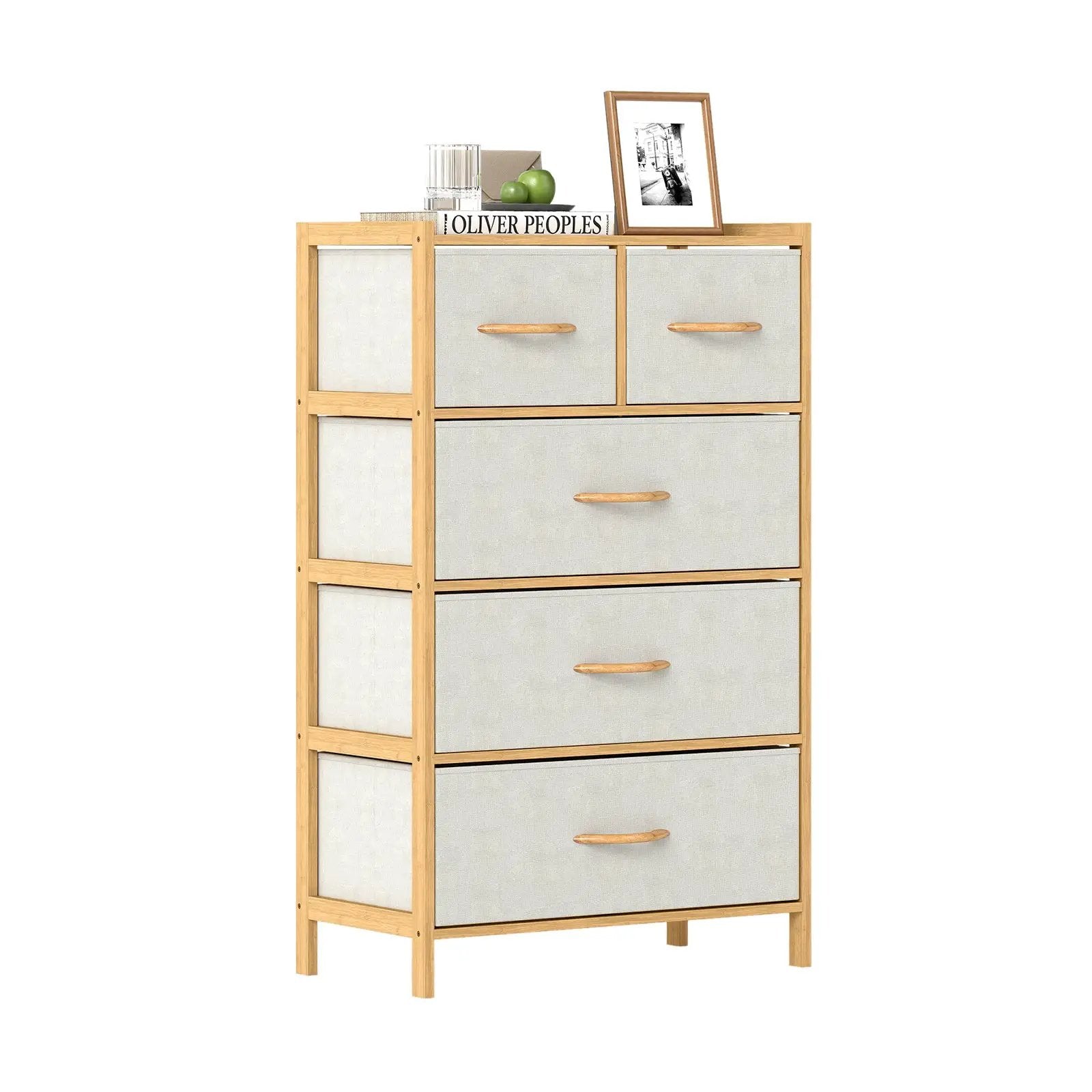 5-Drawer Dresser with Top Shelf for Bedroom-Natural by DirectDeals