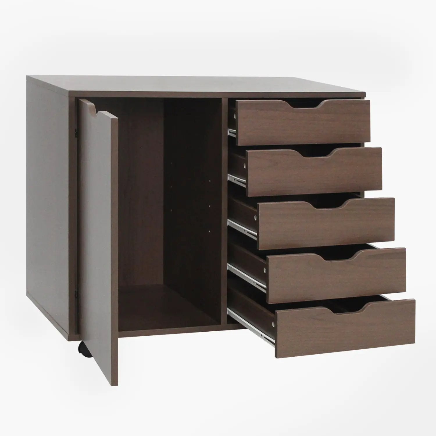 5-Drawer Mobile Storage Cabinet with Adjustable Shelf by DirectDeals