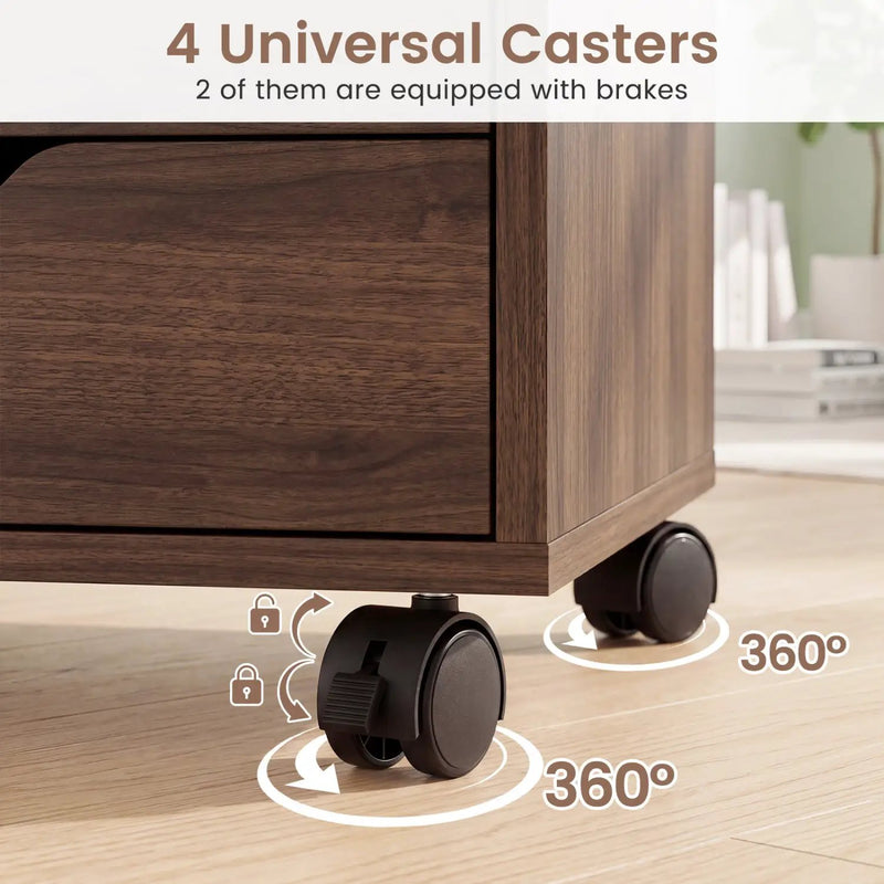 5-Drawer Mobile Storage Cabinet with Adjustable Shelf by DirectDeals