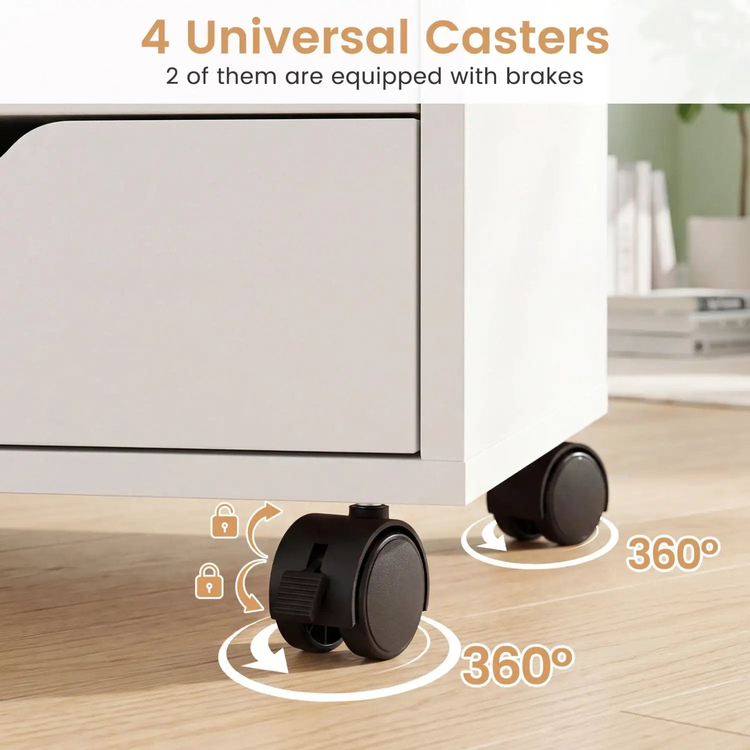 5-Drawer Mobile Storage Cabinet with Adjustable Shelf by DirectDeals