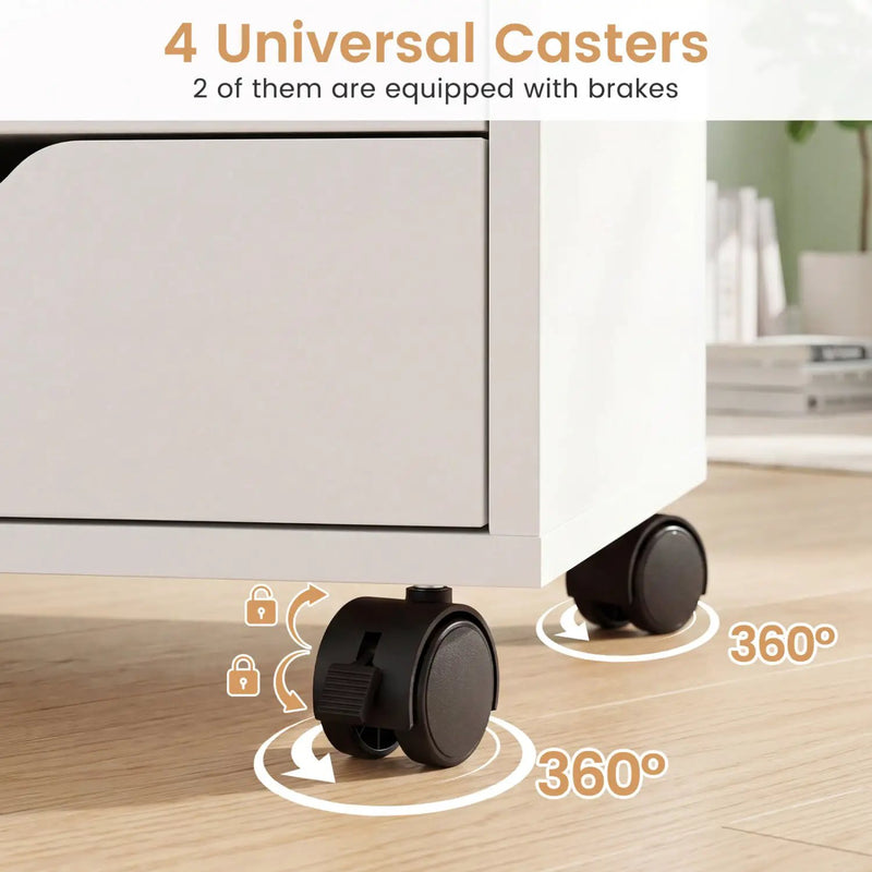 5-Drawer Mobile Storage Cabinet with Adjustable Shelf by DirectDeals