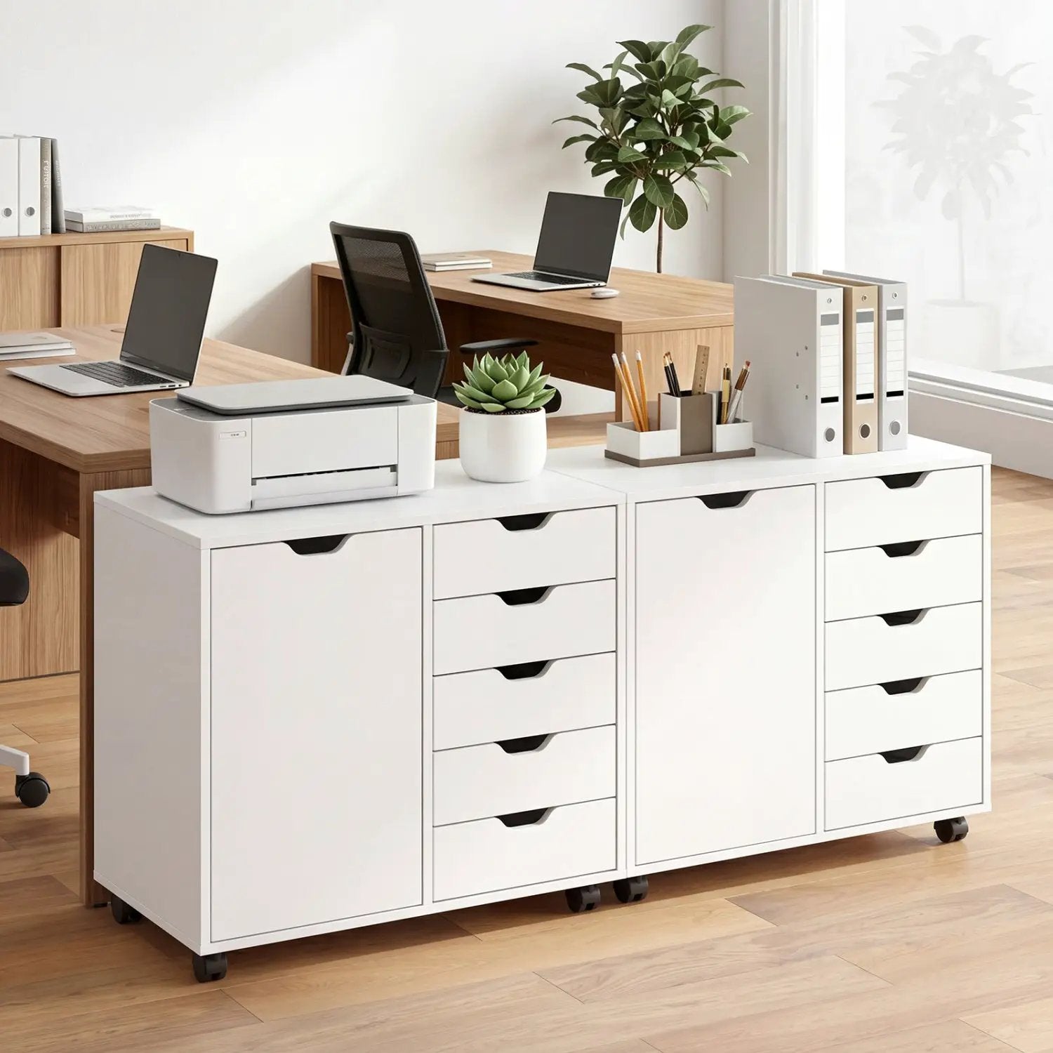 5-Drawer Mobile Storage Cabinet with Adjustable Shelf by DirectDeals