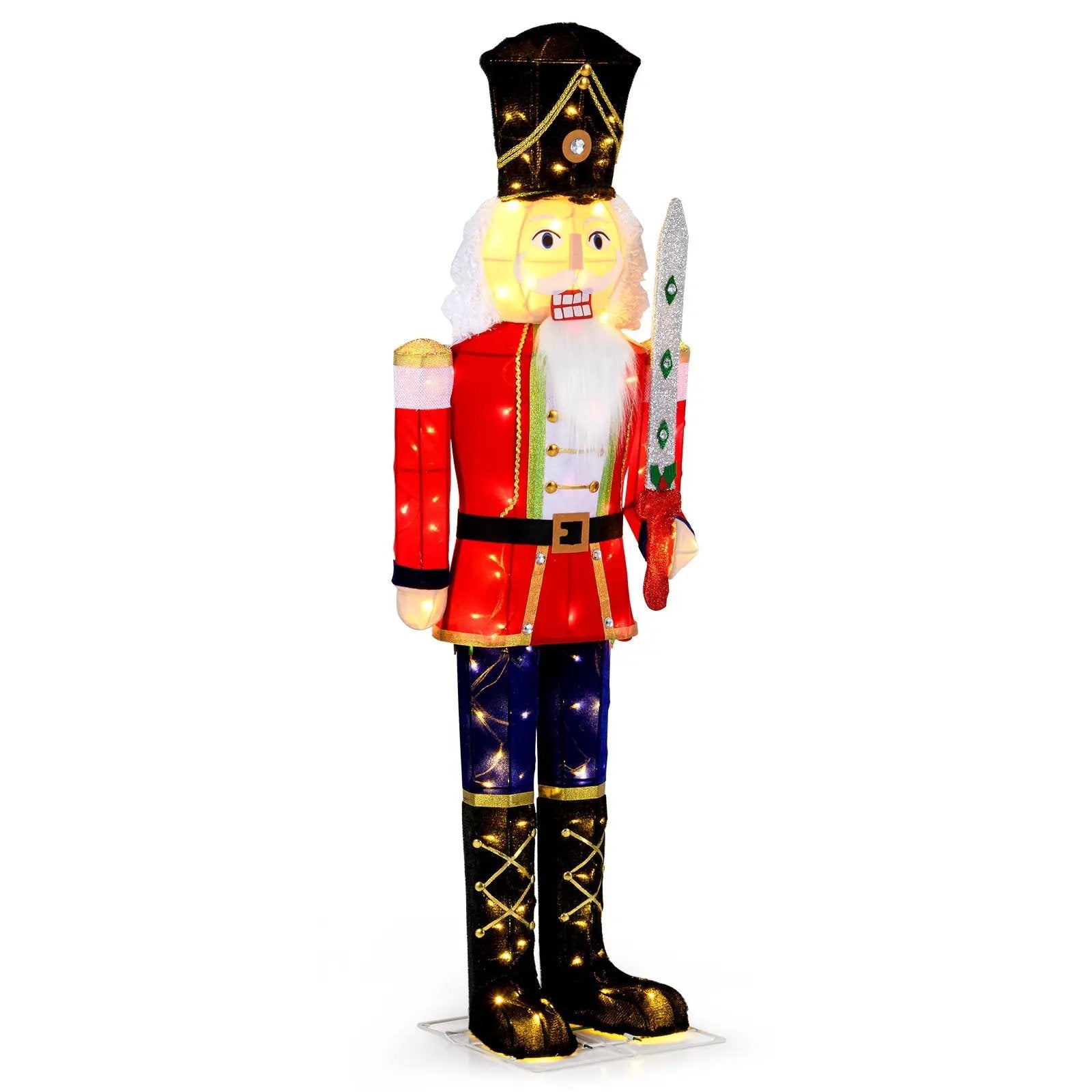 5 FT Christmas Nutcracker Outdoor Christmas Decoration with Glitter Sword by DirectDeals