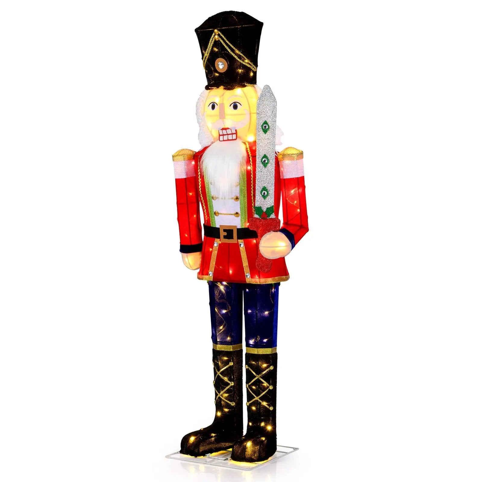 5 FT Christmas Nutcracker Outdoor Christmas Decoration with Glitter Sword by DirectDeals