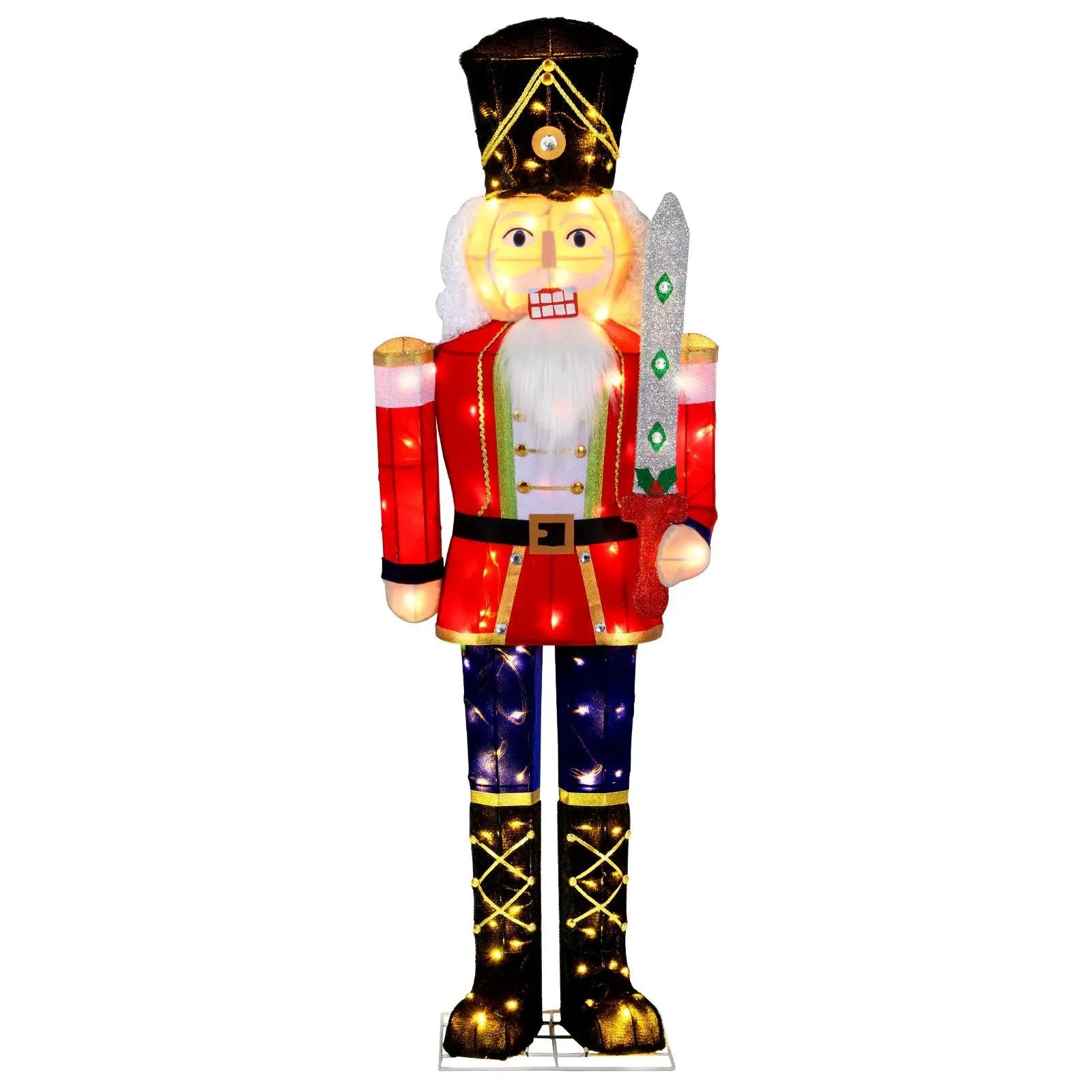 5 FT Christmas Nutcracker Outdoor Christmas Decoration with Glitter Sword by DirectDeals