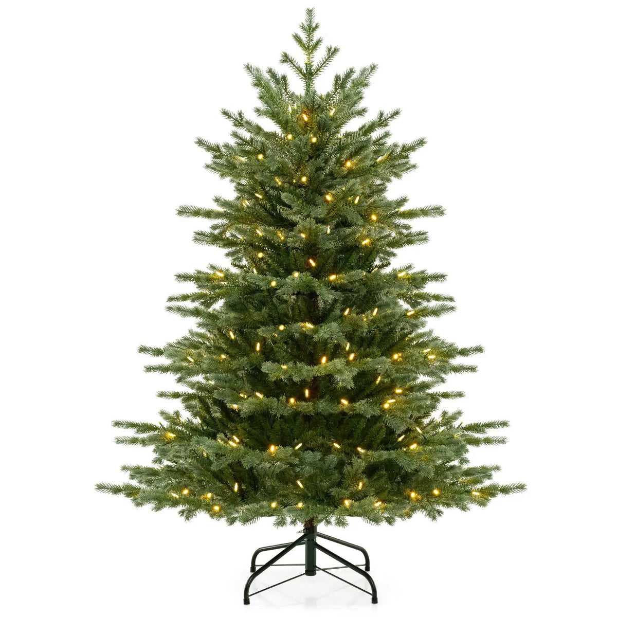 5/6/7 Feet Artificial Christmas Tree with 1426/2116/3156 Lush PVC and 200/300/400 Warm White LED Lights by DirectDeals