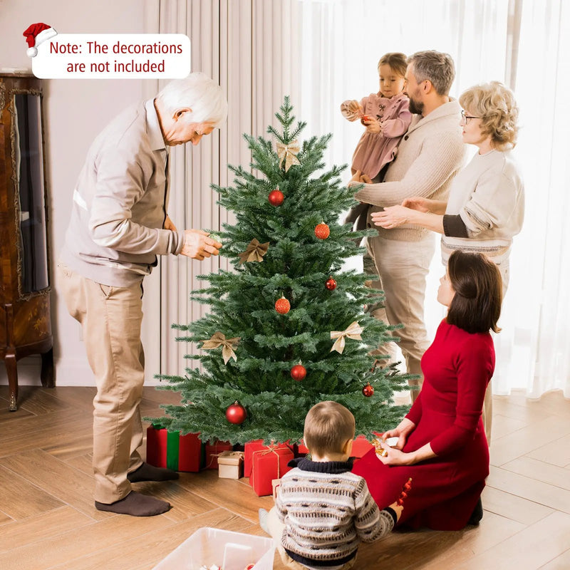 5/6/7 Feet Artificial Christmas Tree with 1426/2116/3156 Lush PVC and 200/300/400 Warm White LED Lights by DirectDeals