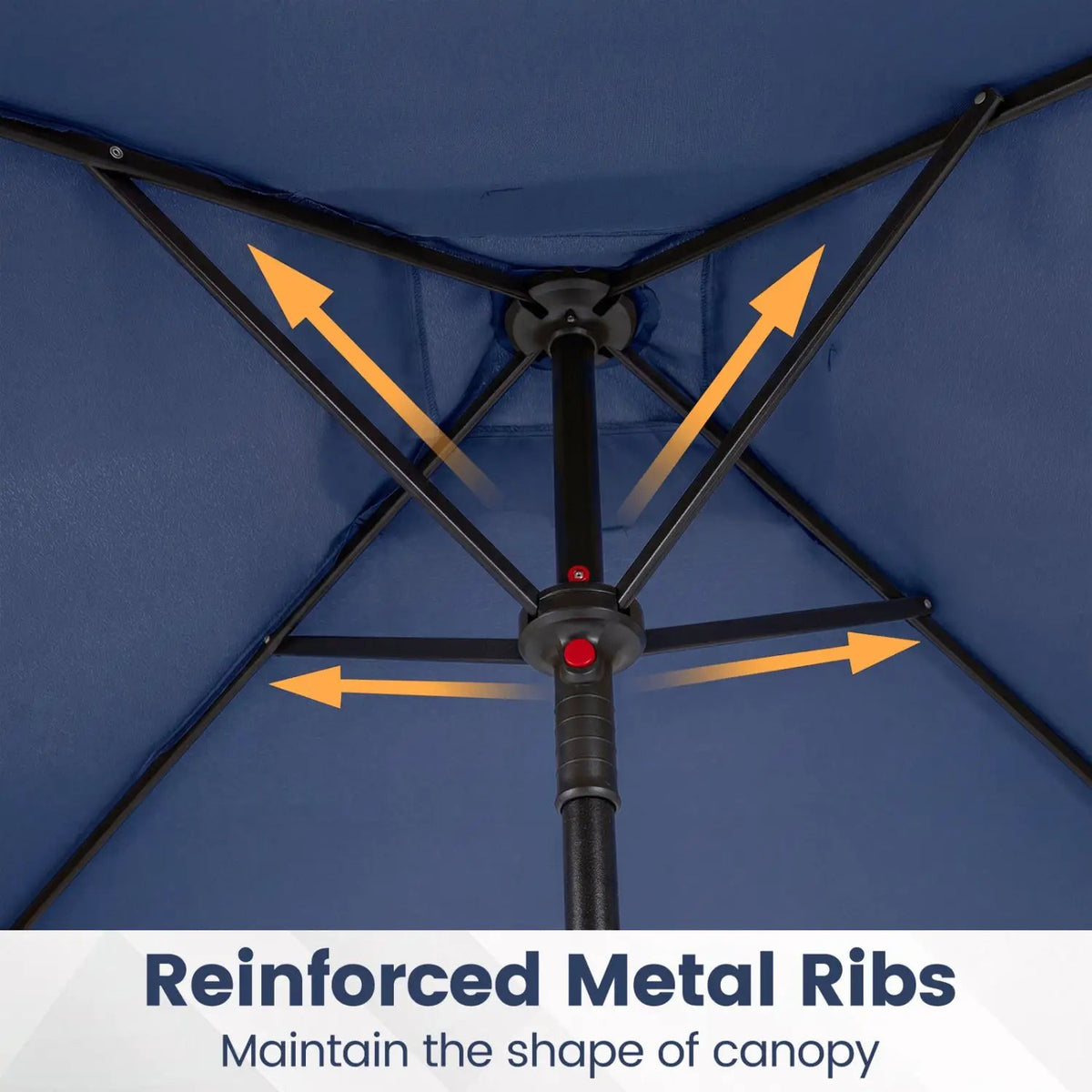 5 Foot Square Patio Market Umbrella with 4 Ribs by DirectDeals