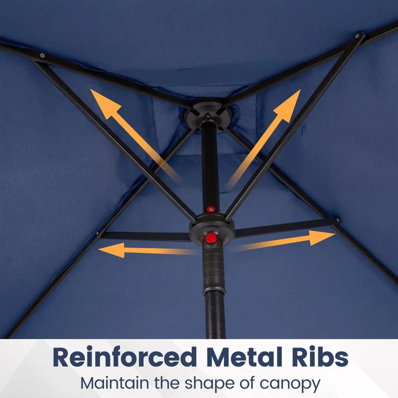 5 Foot Square Patio Market Umbrella with 4 Ribs by DirectDeals