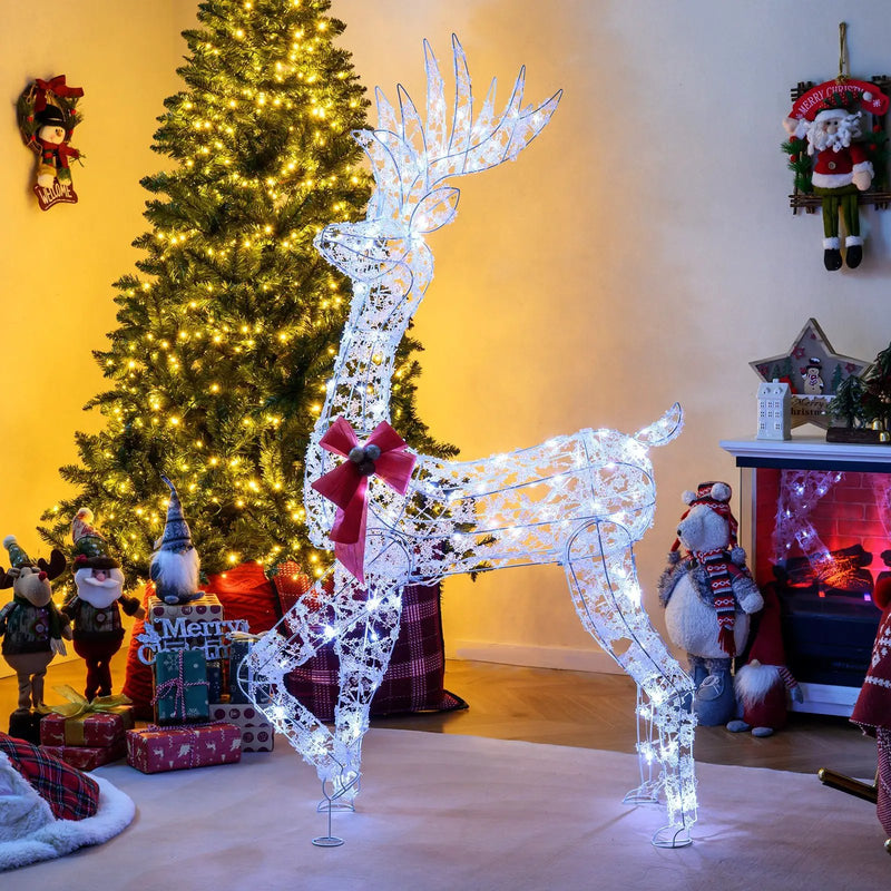 5 Feet Pre-Lit Christmas Reindeer with 100 LED Lights by DirectDeals