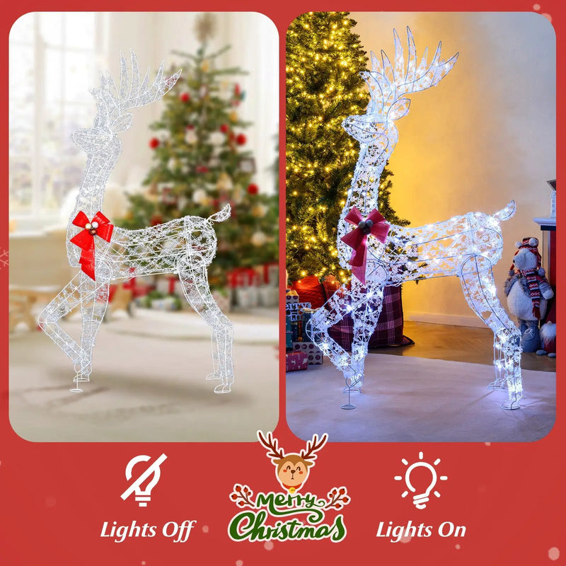 5 Feet Pre-Lit Christmas Reindeer with 100 LED Lights by DirectDeals